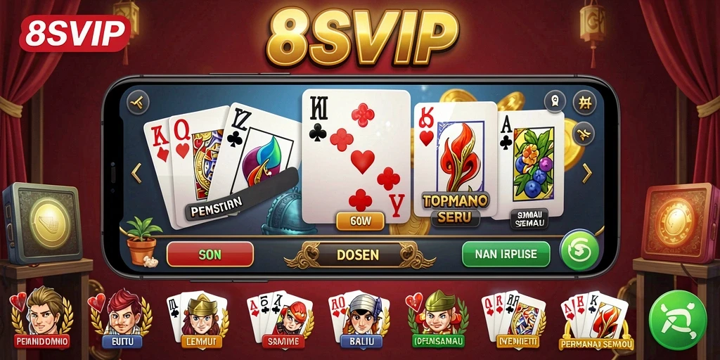 Tampilan gameplay seru dari 8SVIP dalam permainan Domino.