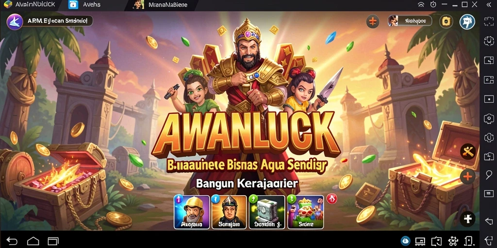 Tangkapan layar dari gameplay <strong>AWANLUCK</strong> yang menampilkan manajemen bisnis yang menarik.