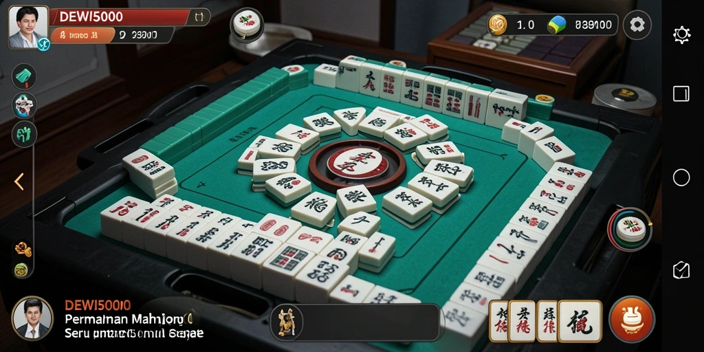 Tampilan gameplay menarik dari DEWI5000 dengan elemen Mahjong.