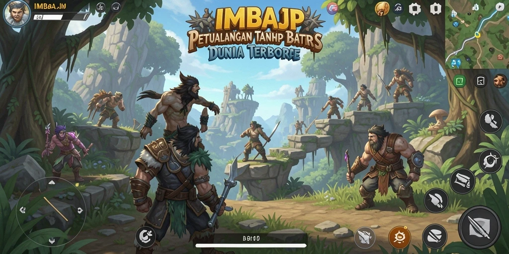 Tampilan gameplay IMBAJP yang menakjubkan di dunia terbuka.