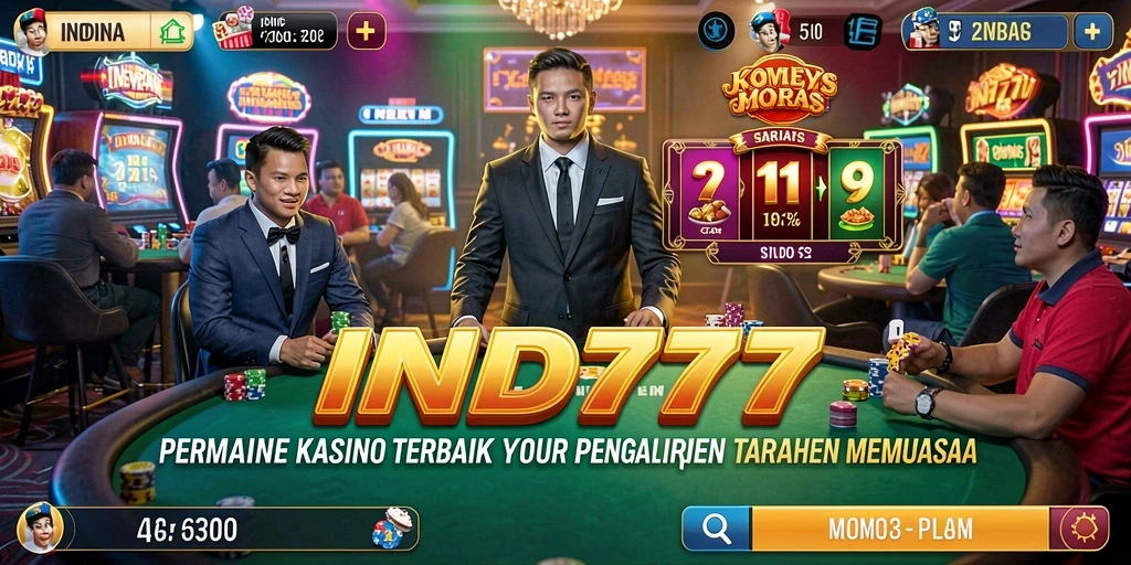 Screenshot utama IND777 menampilkan gameplay kasino yang mengasyikkan.
