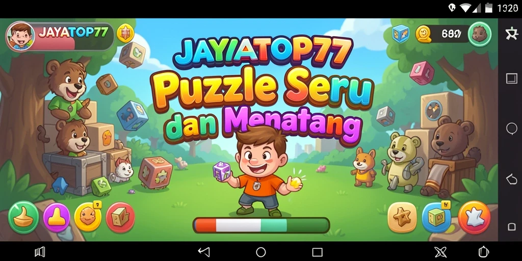 Tampilan gameplay puzzle yang menarik dan penuh tantangan.