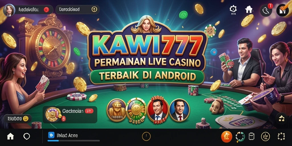 Tampilan gameplay KAWI777 yang menegangkan di kasino langsung.