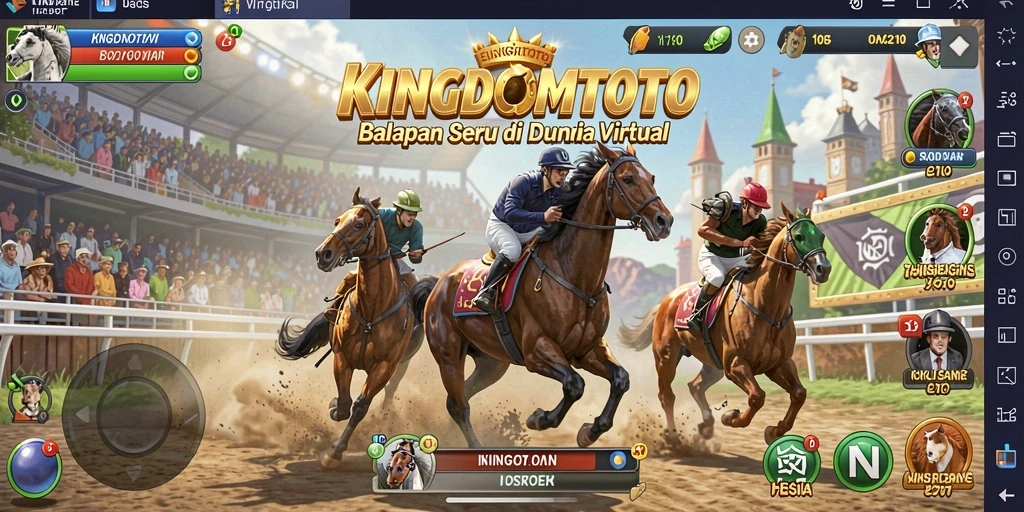 Tampilan gameplay balapan yang seru dan menegangkan di KINGDOMTOTO.