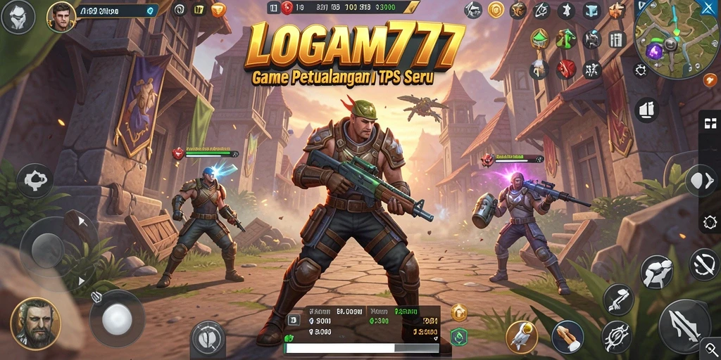 Tampilan gameplay seru dari LOGAM777 yang menciptakan pengalaman TPS mendebarkan.