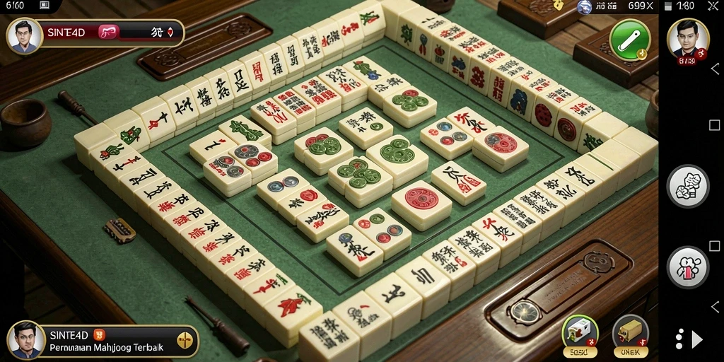 Screenshot SINTE4D menampilkan gameplay Mahjong yang menarik.