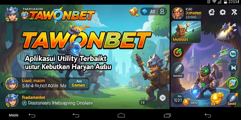 Tampilan antarmuka aplikasi TAWONBET yang menarik dan mudah dipahami.