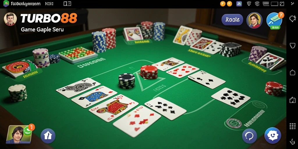 Tampilan gameplay Gaple yang menarik dan mendebarkan.