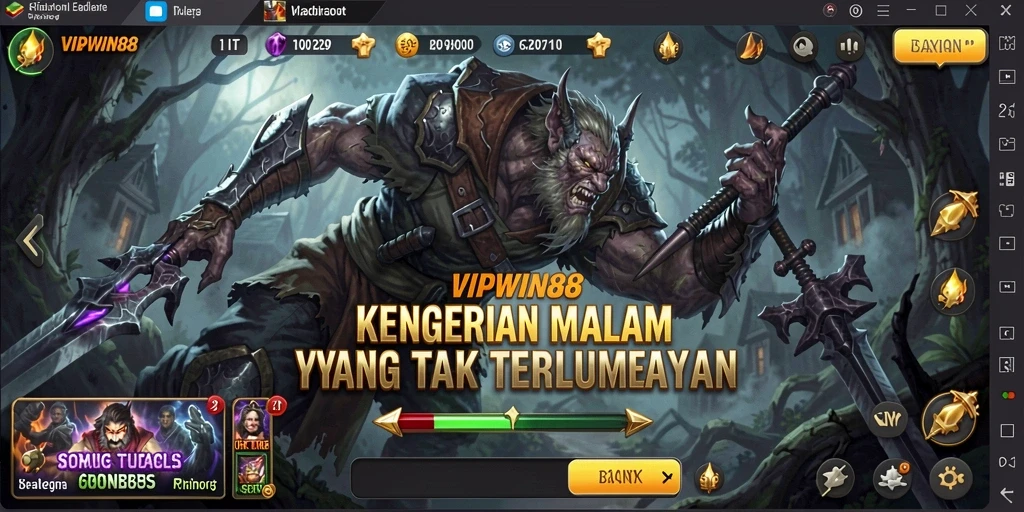 Tampilan gameplay VIPWIN88 yang menegangkan dan menakutkan.